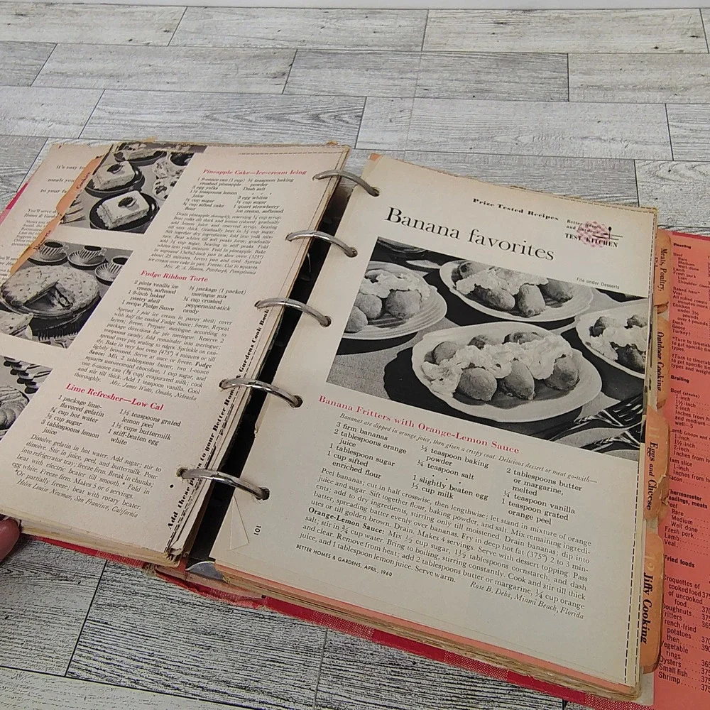 Vtg 1953 Better Homes And Gardens New Cookbook 1st Edition 7th Printing + Extras